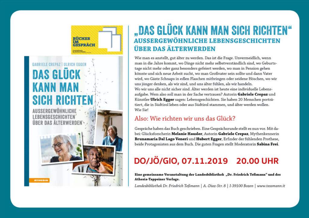 Buchvorstellung "Das Glück kann man sich richten" - Einladung